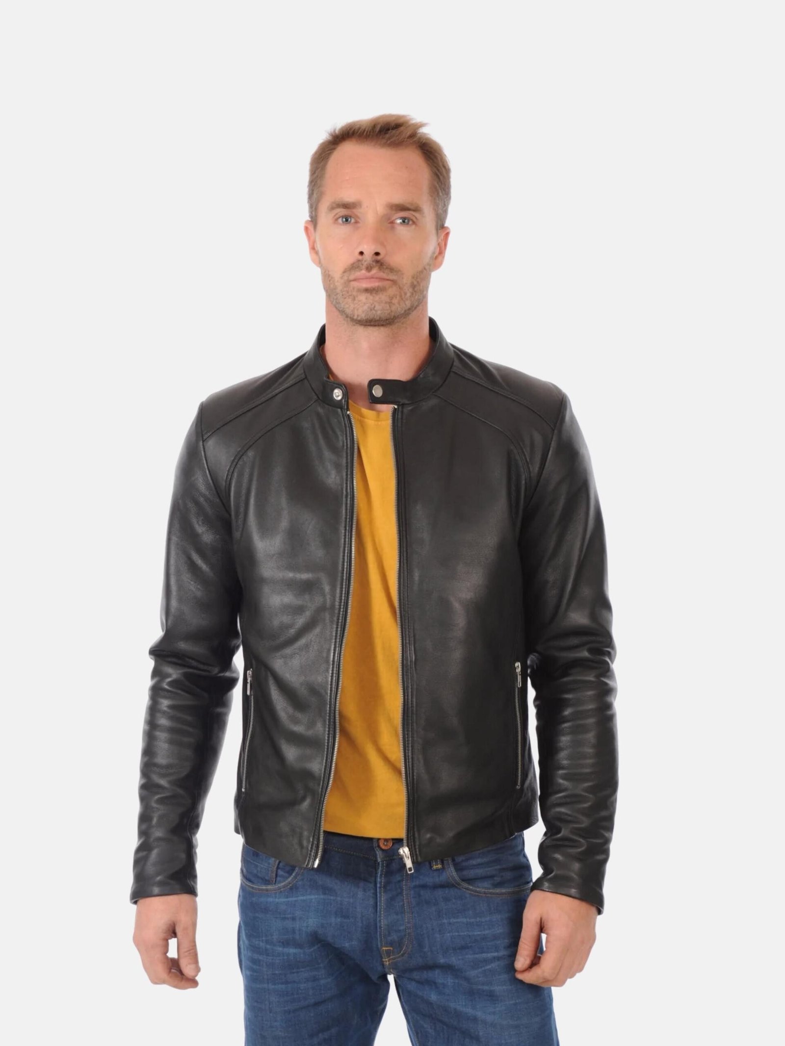 Simply Black Racer Leather Jacket
