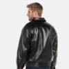 Shirt Style Leather Bomber Jacket 1