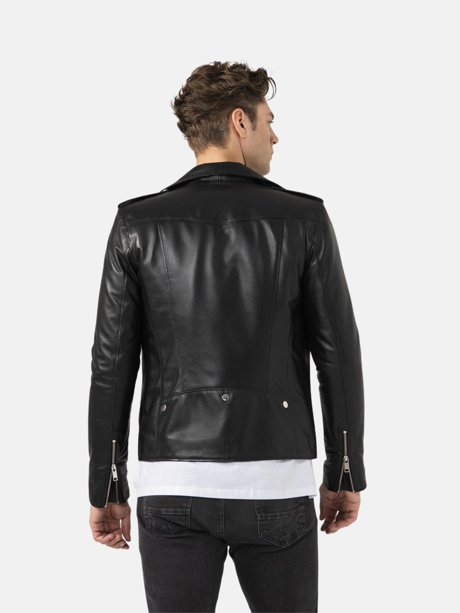 American Men Biker Leather Jacket 2