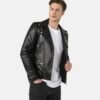 American Men Biker Leather Jacket 4