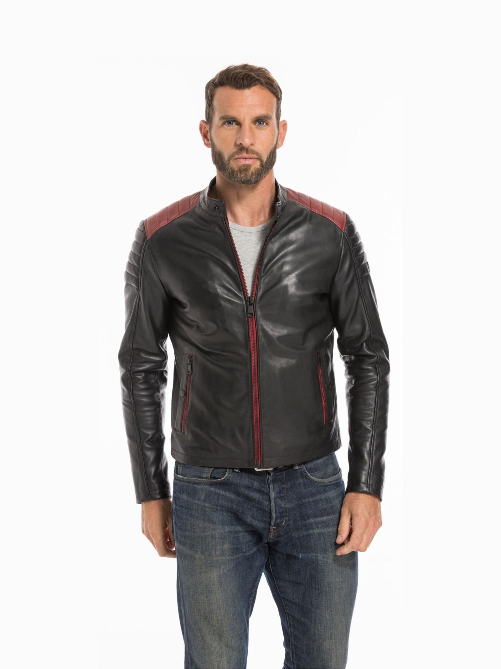 Best Racer Black Red New Leather Jacket