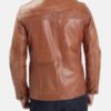 Brown Worm Trucker Leather Jacket 3