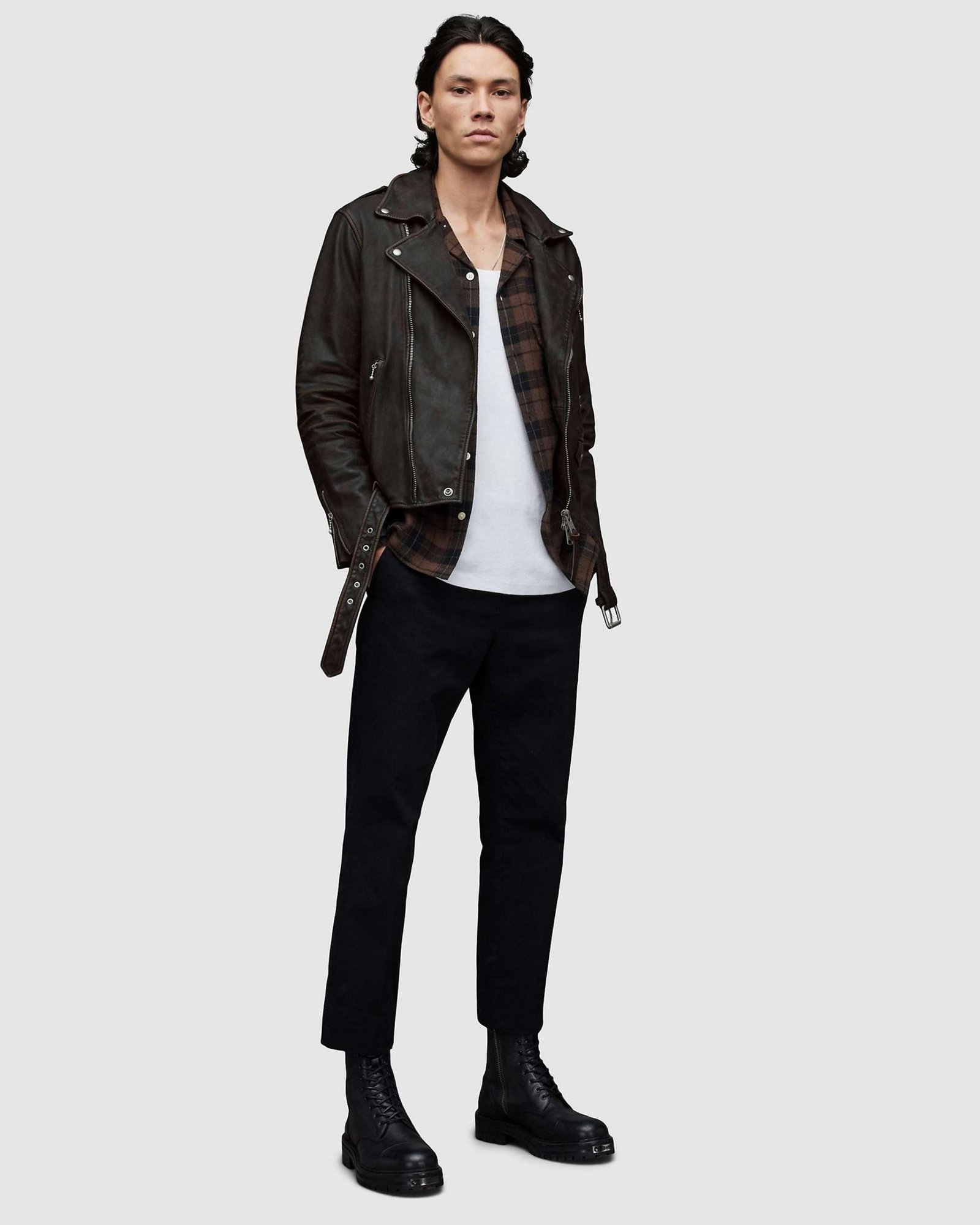 Brown Line Biker Jacket (3)