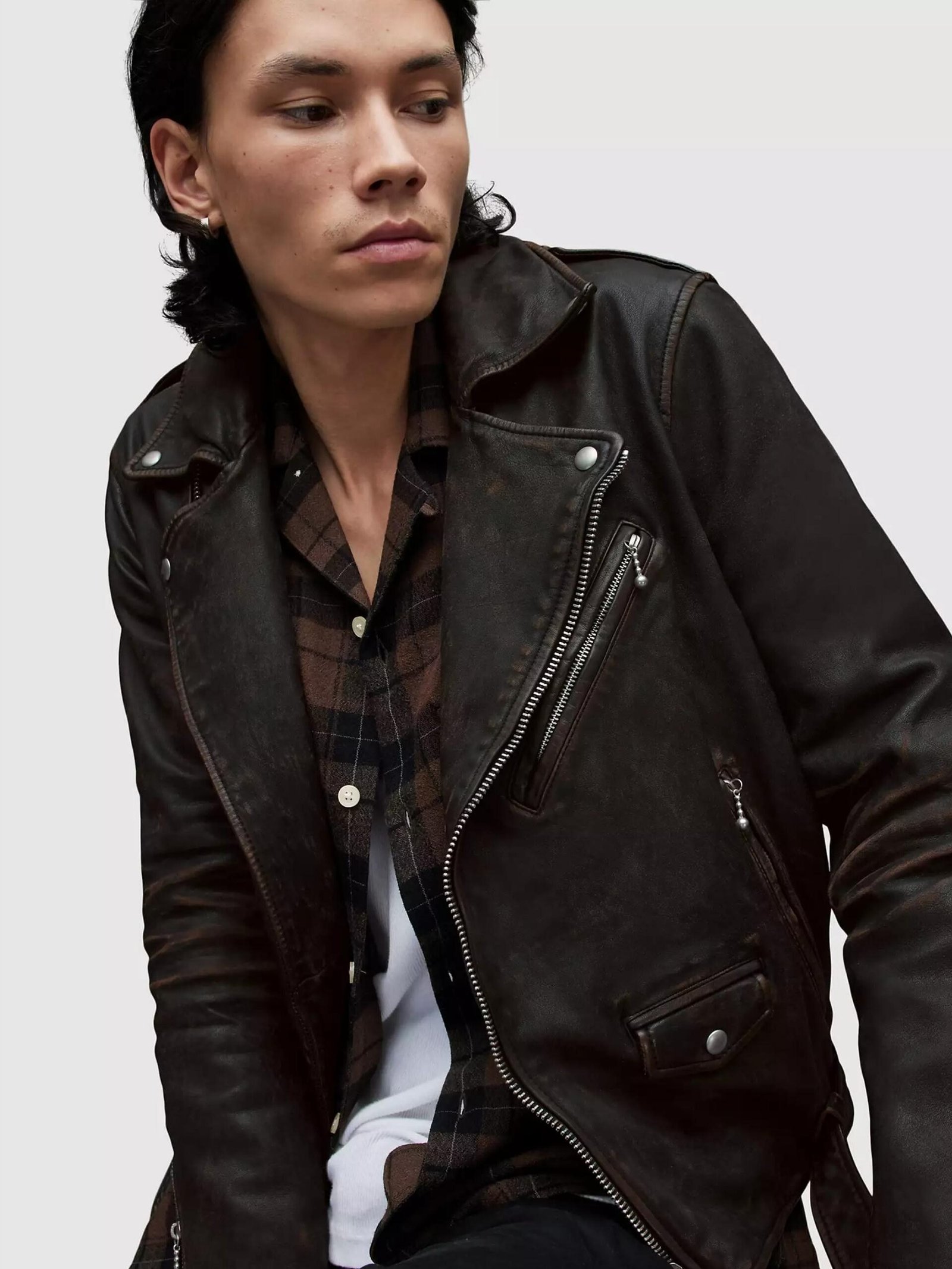 Brown Line Biker Jacket (5)