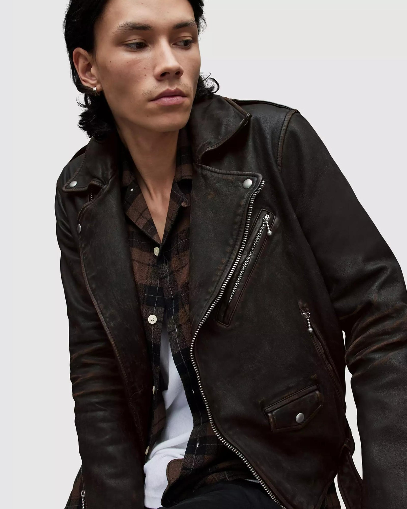 Brown Line Biker Jacket (5)