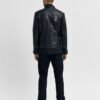 Cafe Racer Black Leather Jacket - Leather Moto
