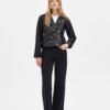 Women's Black Classic-Biker-Leather-Jacket - Leathermoto