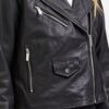 Women's Black Classic-Biker-Leather-Jacket - Leathermoto