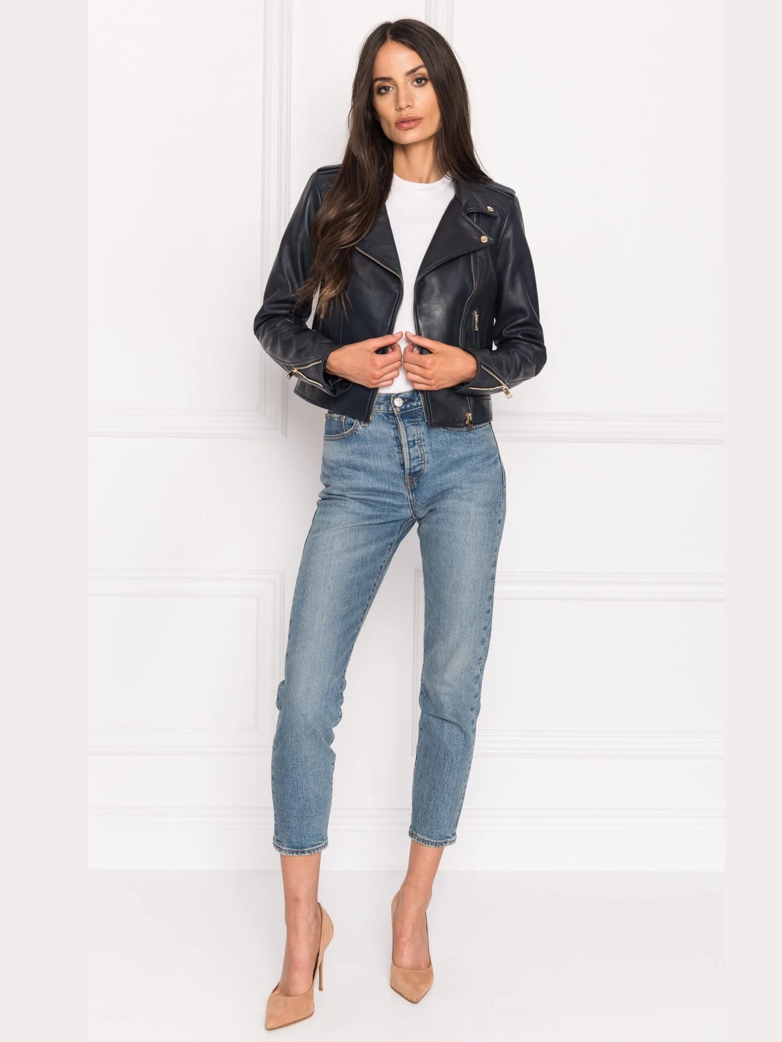 D-Blue Women’s Biker Jacket 1