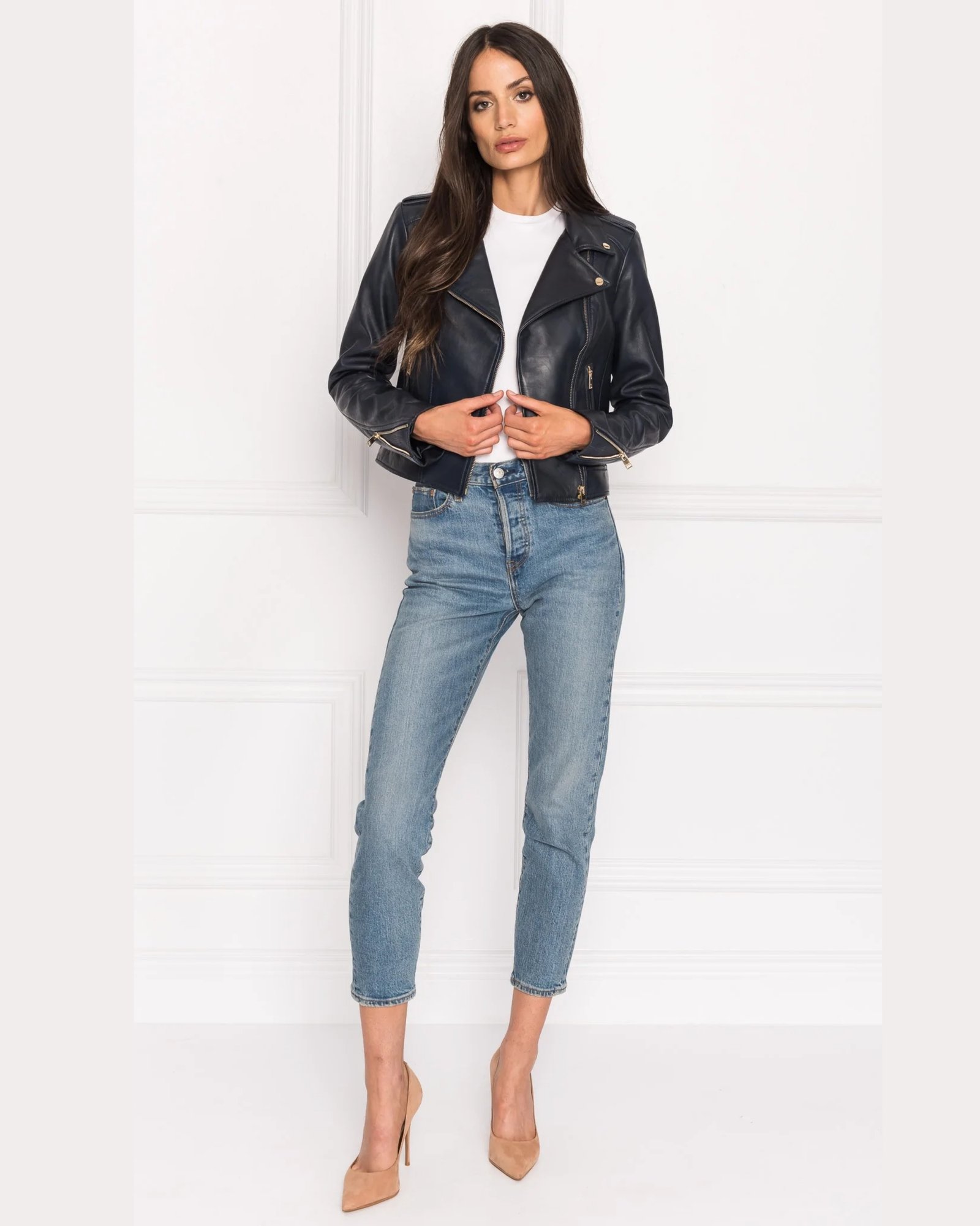 D-Blue Women’s Biker Jacket 1