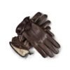 Dark Brown Real Leather Gloves