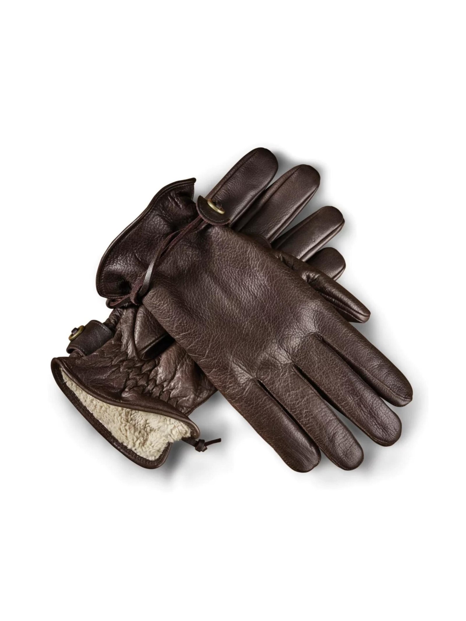 Dark Brown Real Leather Gloves