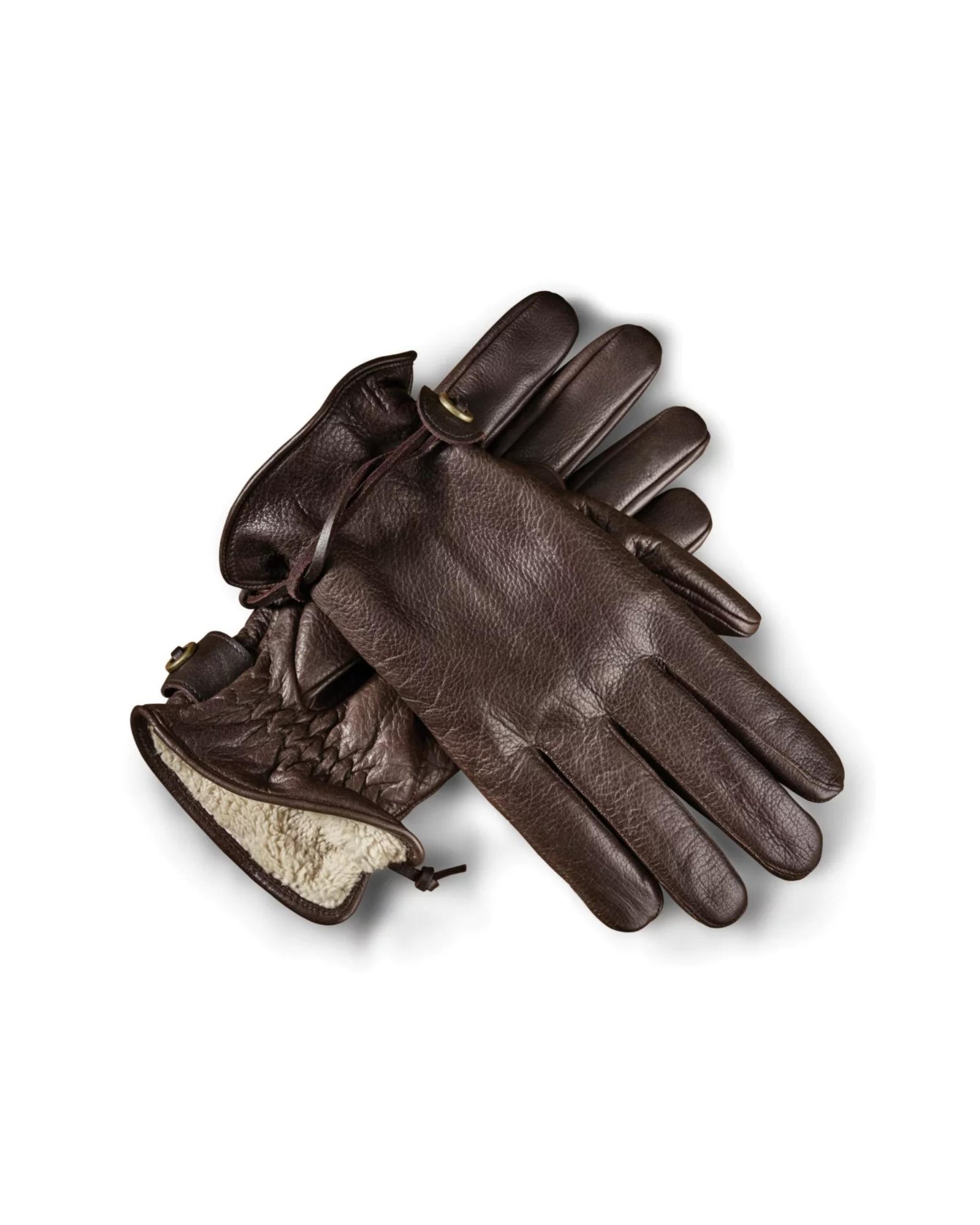 Dark Brown Real Leather Gloves