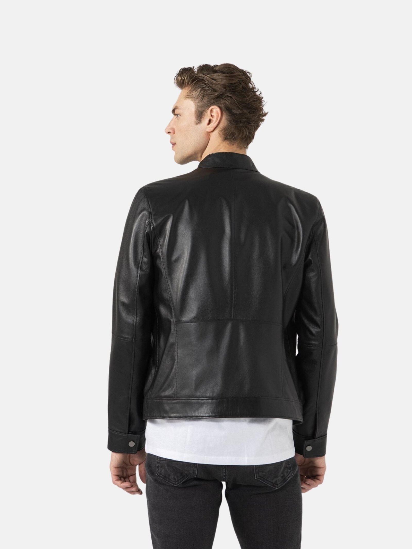Easy Fit Cafe Racer Leather Jacket 2