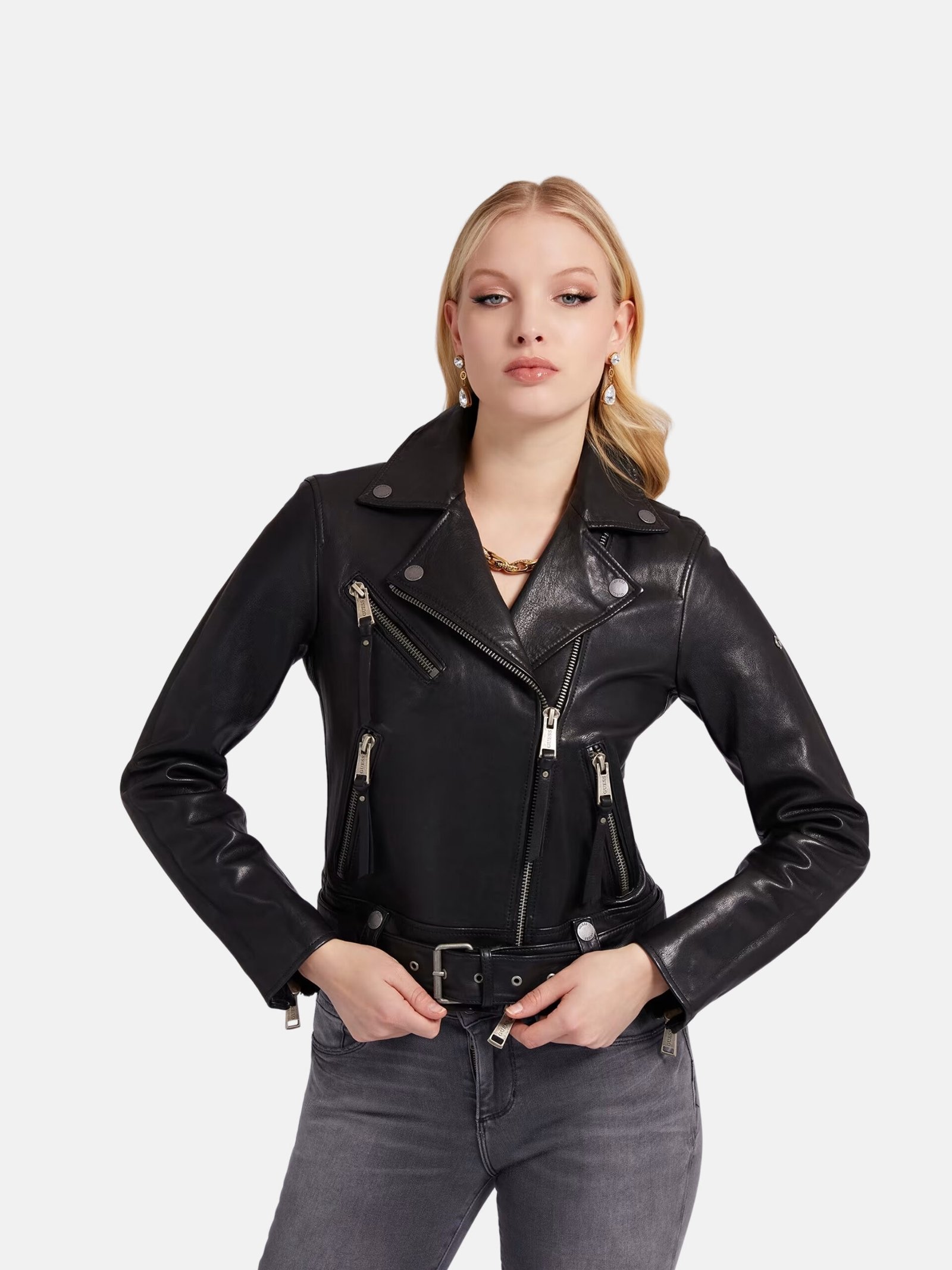Emma D-Black Women’s Caferacer Jacket