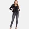Emma D-Black Women’s Caferacer Jacket 1
