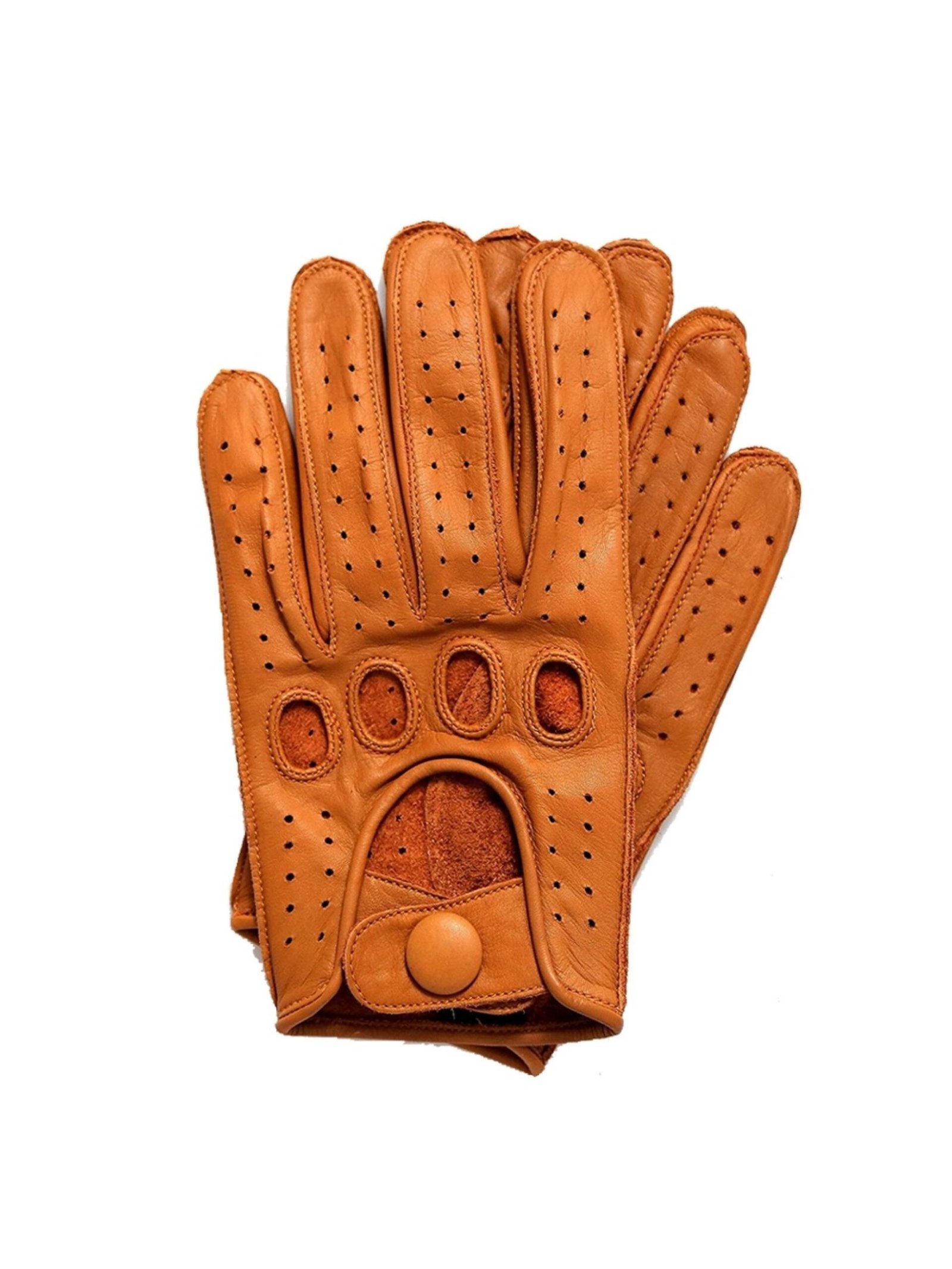 Genuine Leather Driver Glove Brown-