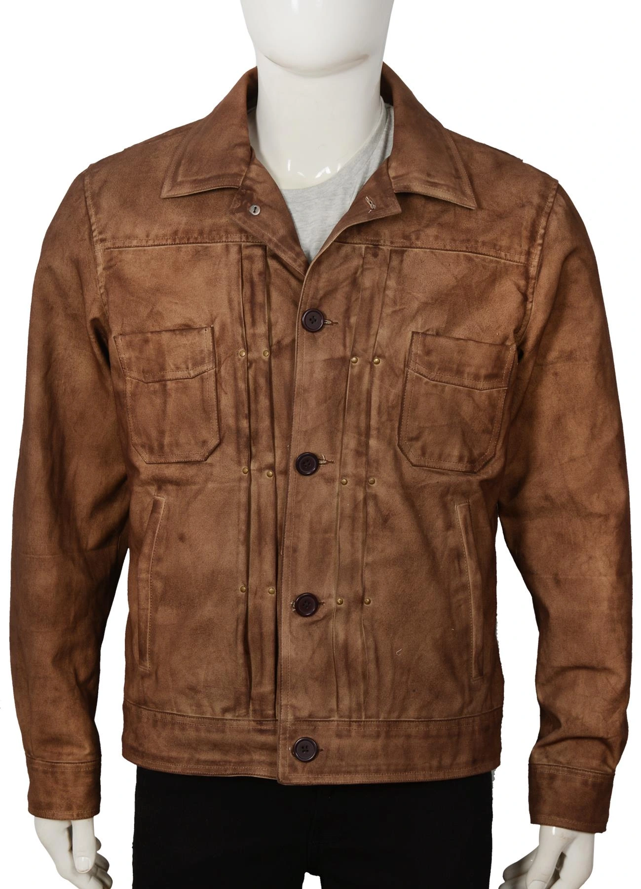 Kayce Dutton Waxed Cotton Jacket Yellowstone - LeatherMoto (1)