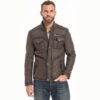 Leo Men's Leather Trucker Jacket