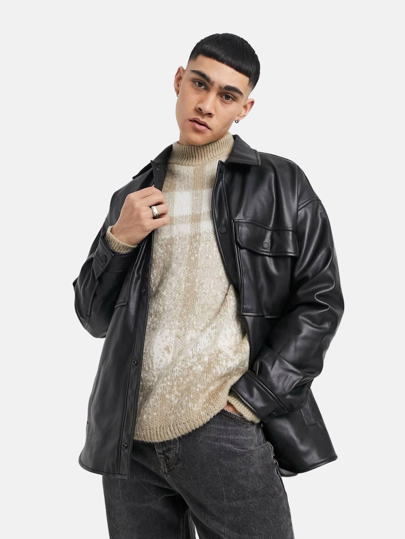 The Longway Men’s Leather Blazer