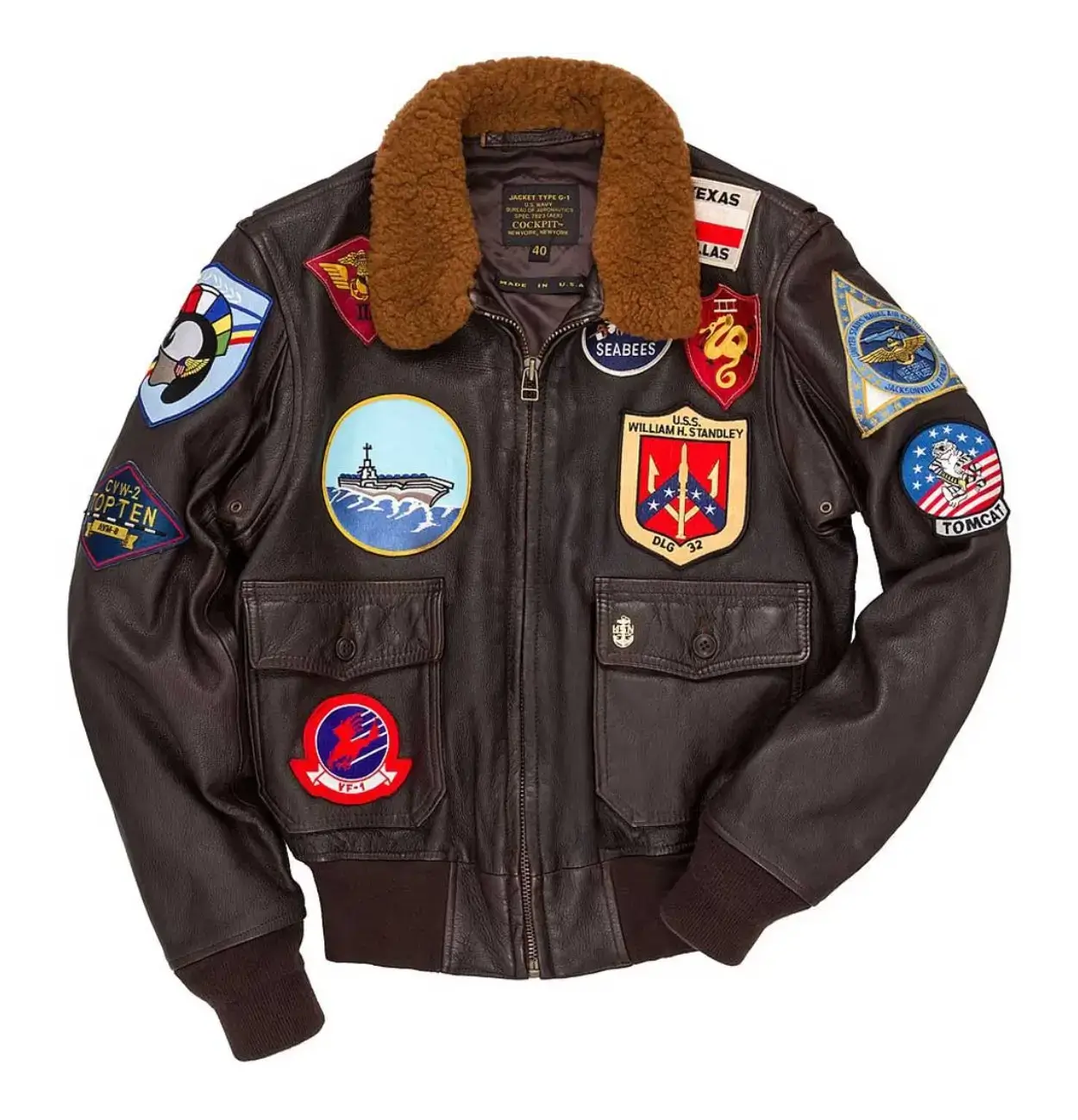 Top Gun G-1 Leather Flight Jacket - Leather Moto