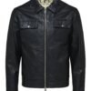 biker men black leather jacket