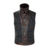 Biker Vest Genuine Cowhide Leather 5