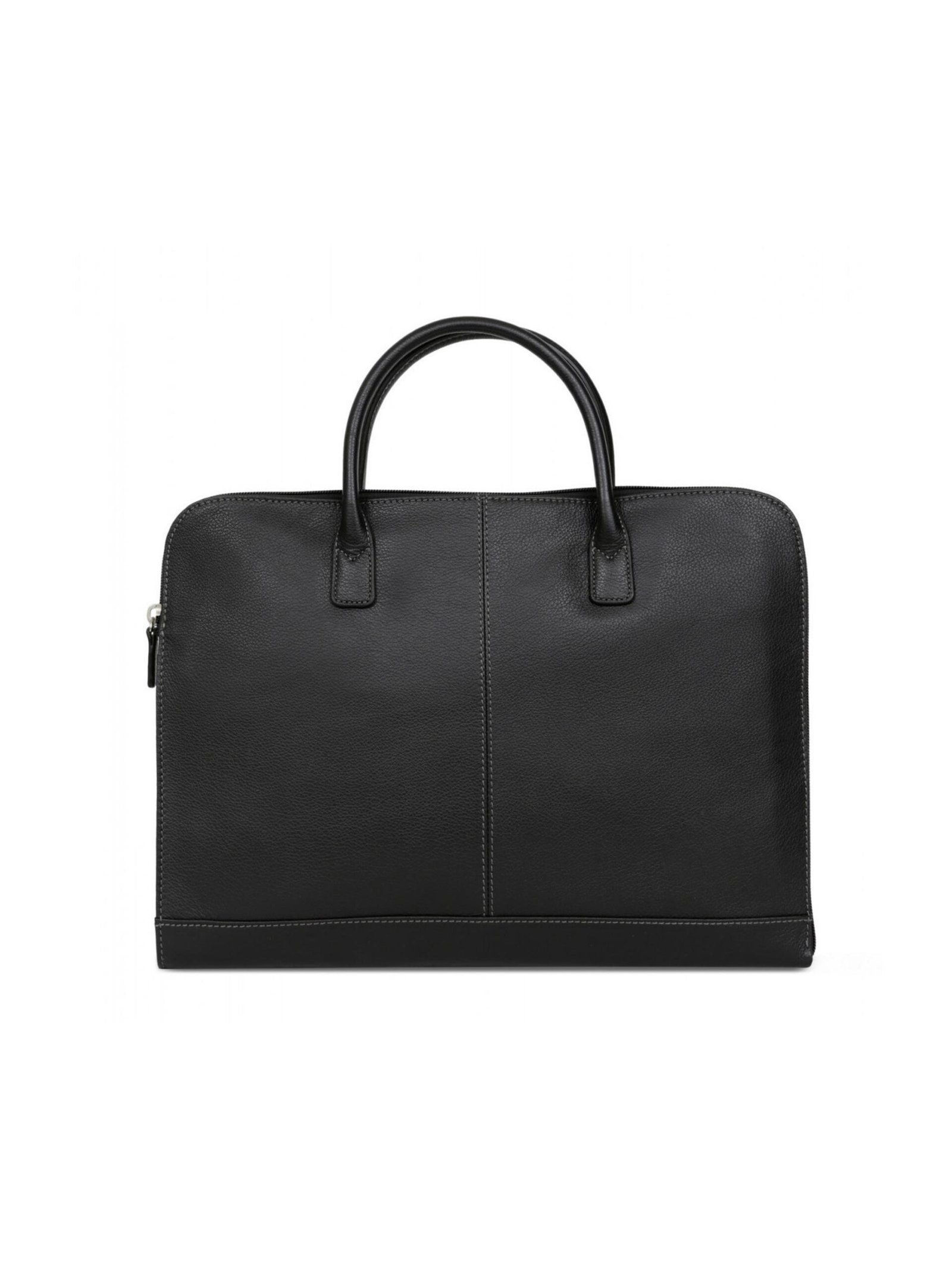 Black Leather Document Carry Bag Cowhide (1)