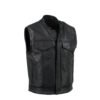 Double Pocket Moto Leather Vest