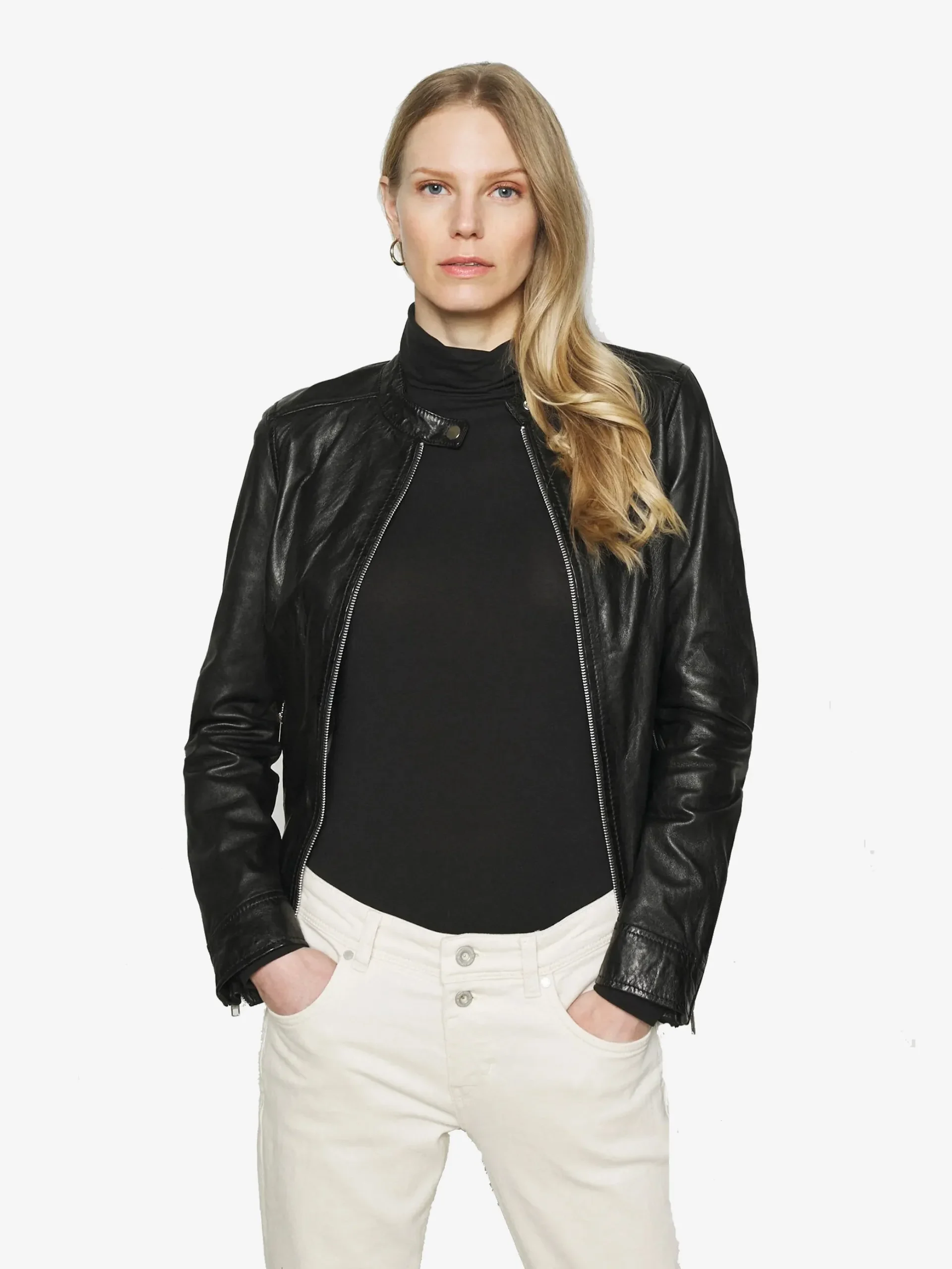 Khole-Womens-Black-Leather-Racer-Jacket