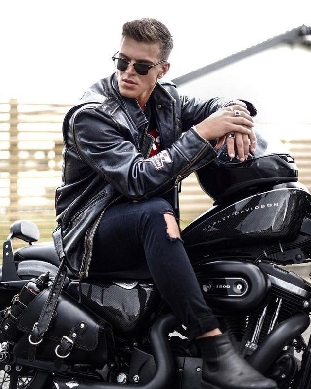 Leather Men MOTO Leather Jacket