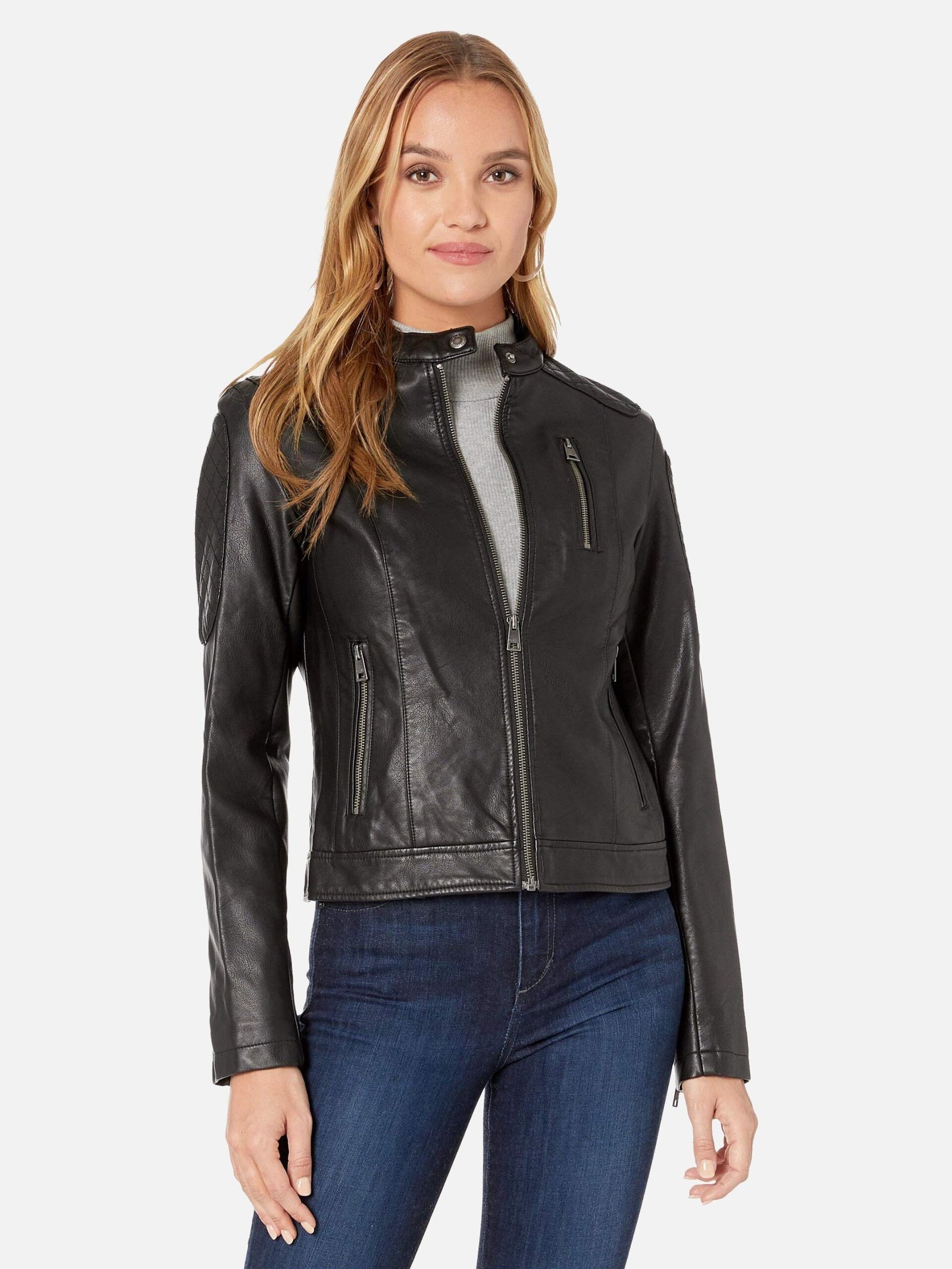 Leather-Moto-Racer-Black-Leather-Jacket For Women 3