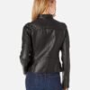 Leather-Moto-Racer-Black-Leather-Jacket For Women