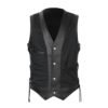 Leather Moto men Leather Vest