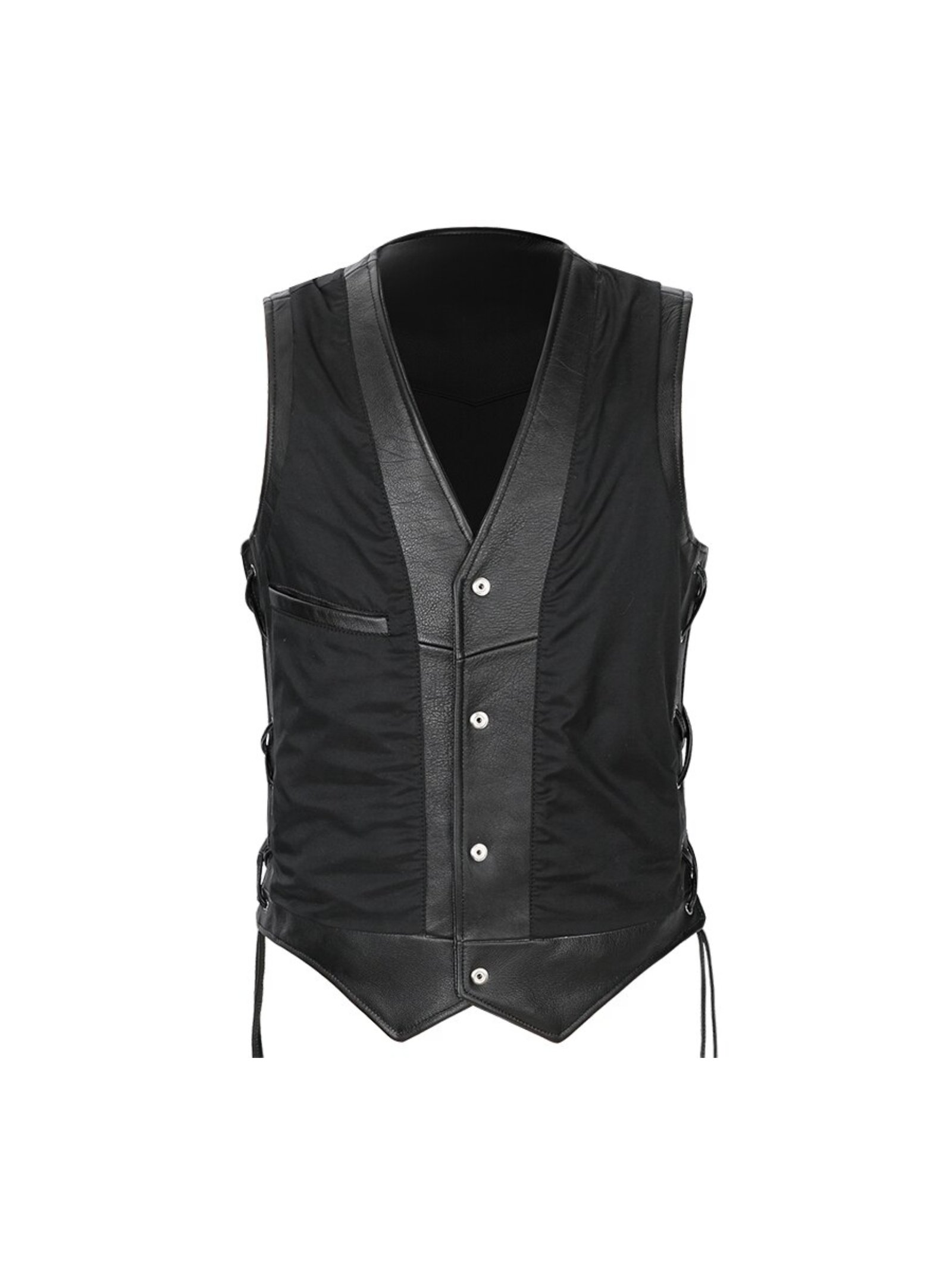Leather Moto men Leather Vest
