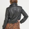 Leather Trucker Women Jacket - leather moto 1