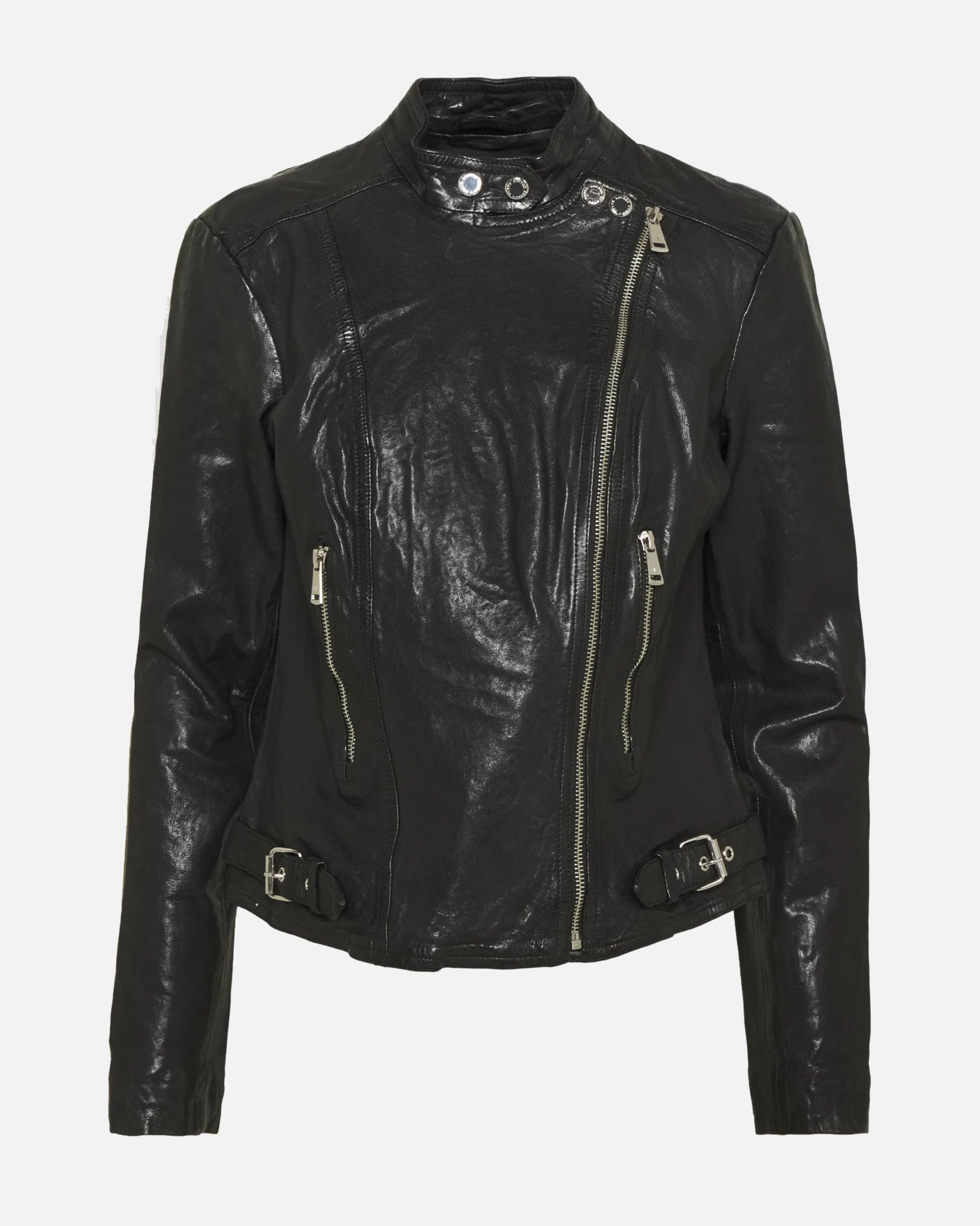 Womens-Jet-Black-Biker-Leather-Jacket