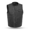Men-Black-Leather-Moto-Vest