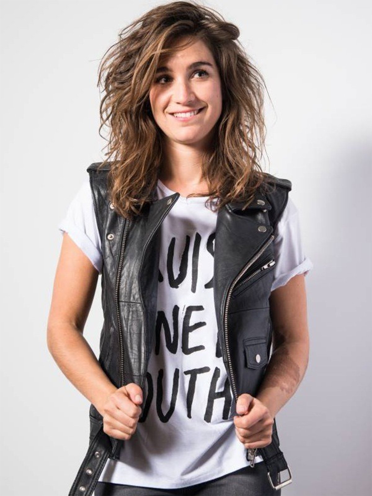 Women-Casual-Biker-Vest leather moto