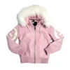 Kids 8 Ball Jacket – Pink-Leather-Moto