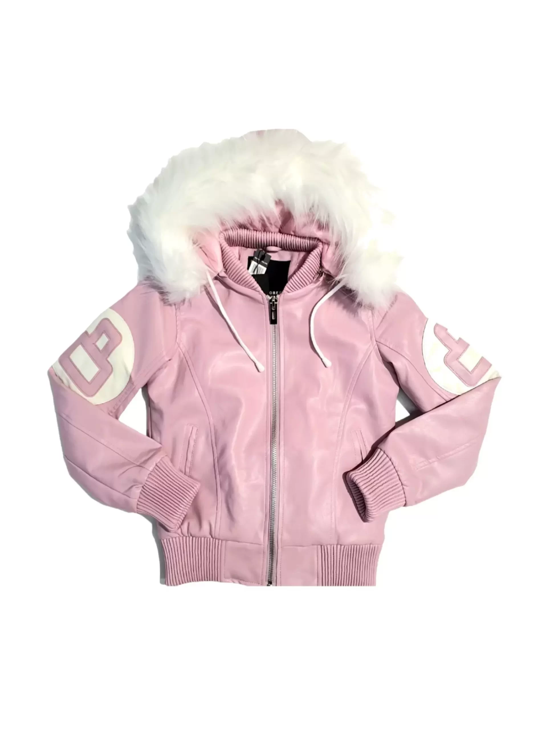 Kids 8 Ball Jacket – Pink-Leather-Moto