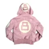Kids 8 Ball Jacket – Pink-Leather-Moto