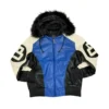 Robert Phillipe Blue 8 Ball Jacket with Fur Hood