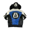 Robert Phillipe Blue 8 Ball Jacket with Fur Hood