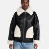 Sheepskin Real Shearling Leather Jacket - Leather-Moto