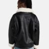 Sheepskin Real Shearling Leather Jacket - Leather-Moto
