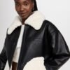 Sheepskin Real Shearling Leather Jacket - Leather-Moto