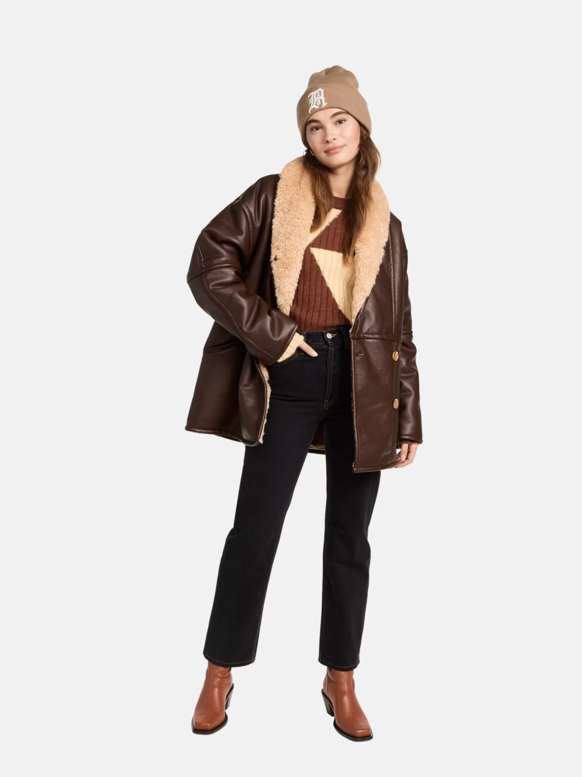 Women’s Brown Sheepskin Leather Jacket-leather-moto