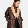 Women’s Brown Sheepskin Leather Jacket-leather-moto