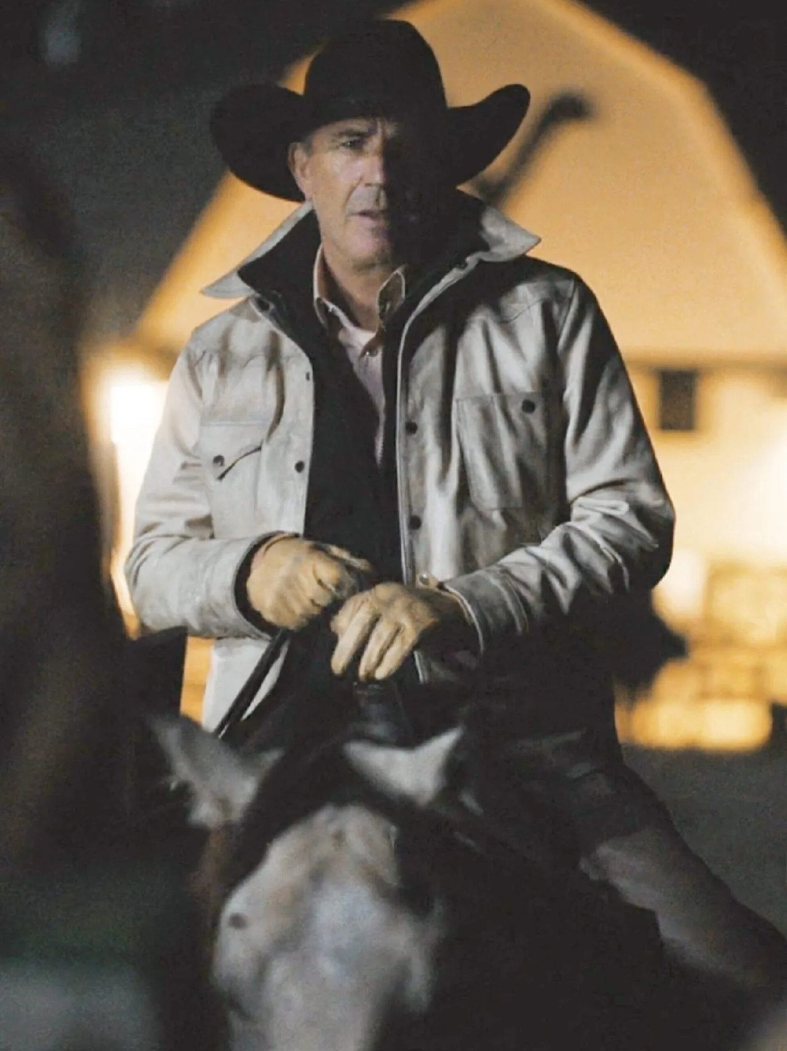 Yellowstone Season 5 John Dutton White Jacket